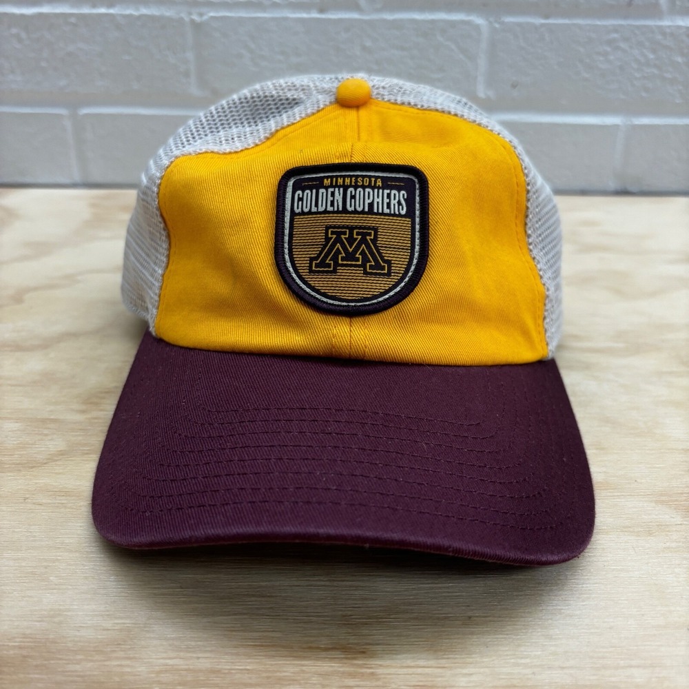 Minnesota Golden Gophers Hat Cap Snap Back Gold Maroon Mesh Back Captivating‎